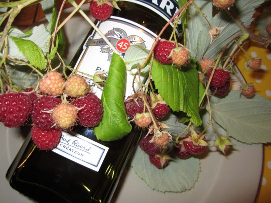 Himbeeren und Ricard