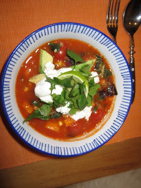 Nicht nur für Veggies: diese Suppe sieht wunderhübsch aus und schmeckt großartig!