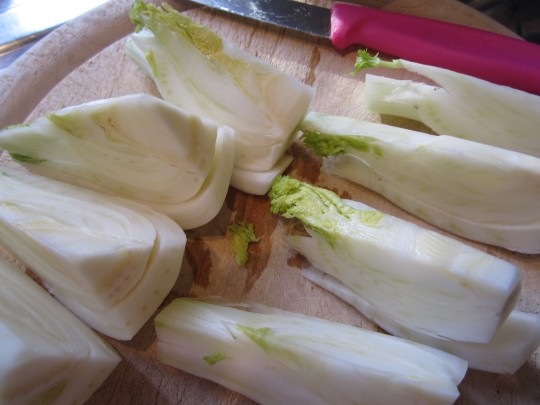 Fenchel in Achteln